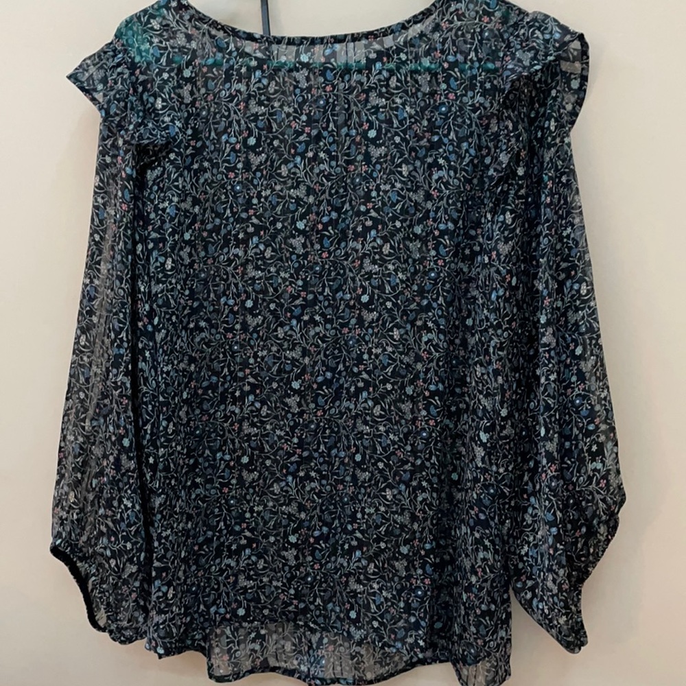 Blue floral long sleeve